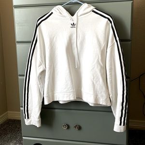 Adidas crop top hoodie: size extra large: